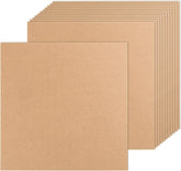 Multiple sheets of brown cardboard stacked on a white background