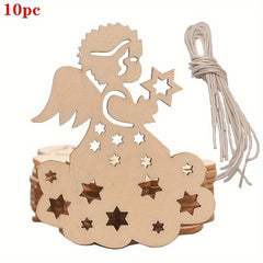 holiday party wooden ornaments