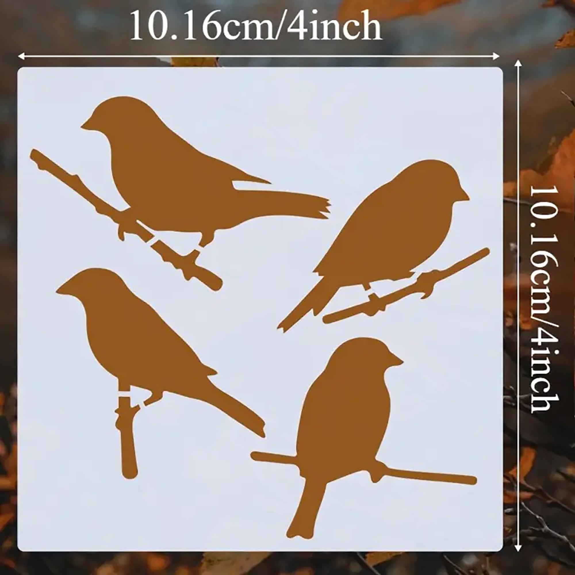 reusable bird and branch stencil set for wall painting