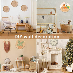 Cliths 6 Pack Wooden Circles MDF Craft Discs for Door Hangers, Seasonal Decor & DIY Painting