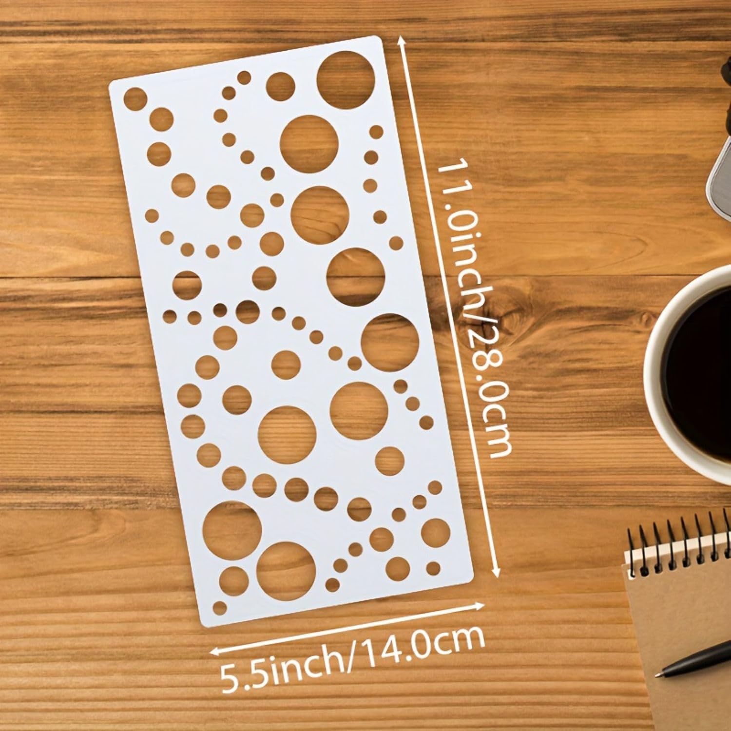 reusable abstract circle stencil set