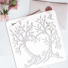 tree of life stencil for wall painting