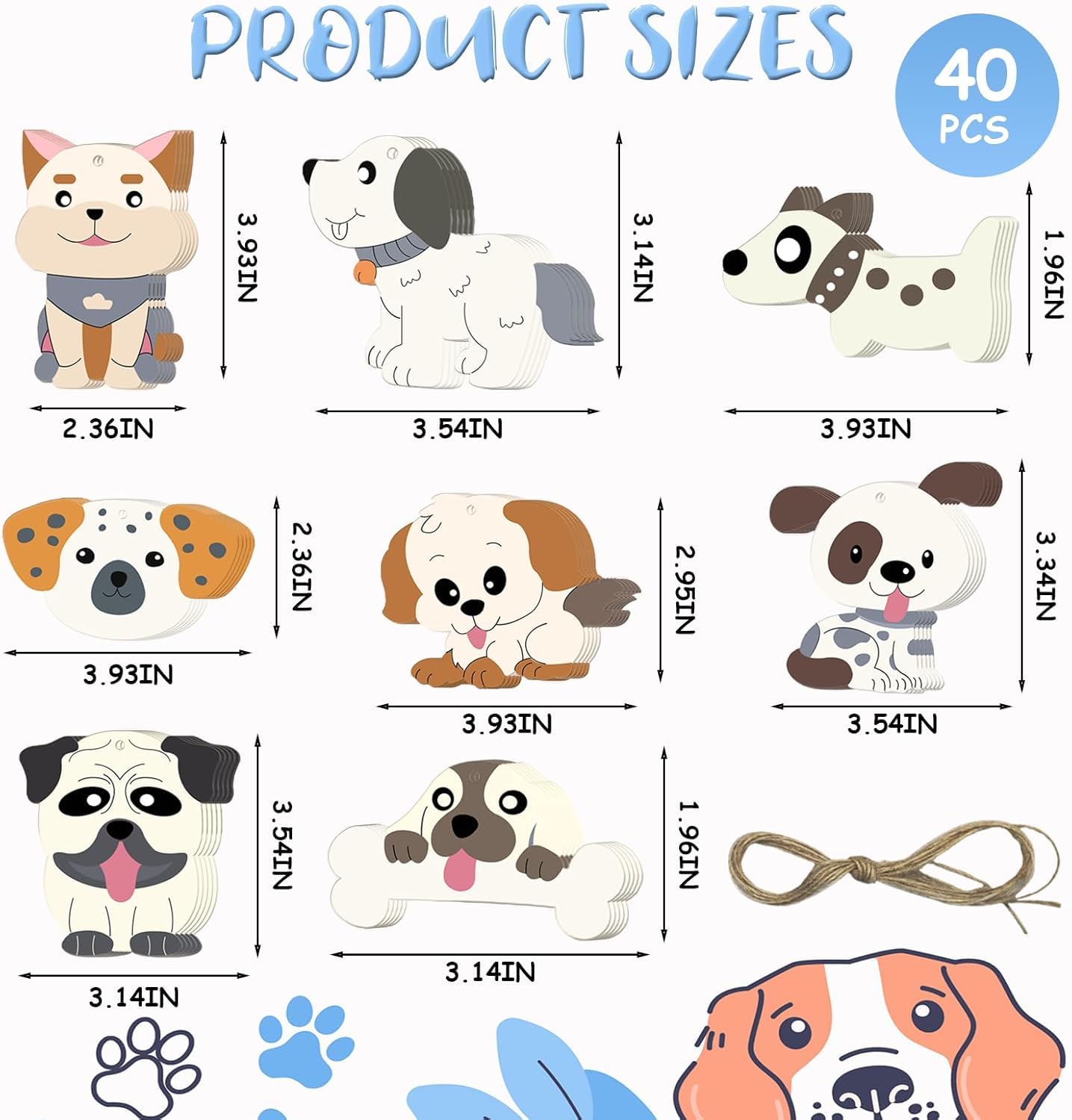 diy wooden dog craft set