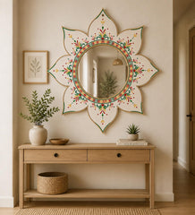 flower acrylic mirror wall decoration