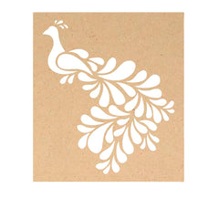 Cliths Wooden Peacock Stencil for Wall Painting Diwali Rangoli Mandala Art DIY Craft Projects
