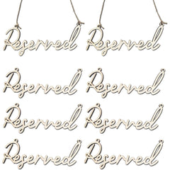 Multiple 'Reserved' signs on a white background