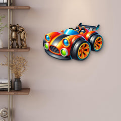 printed mdf racing car cutout for children's bedroom