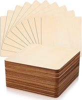 Stack of wooden coasters with a white background