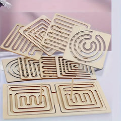 fine motor skill development wooden puzzle maze set for kids