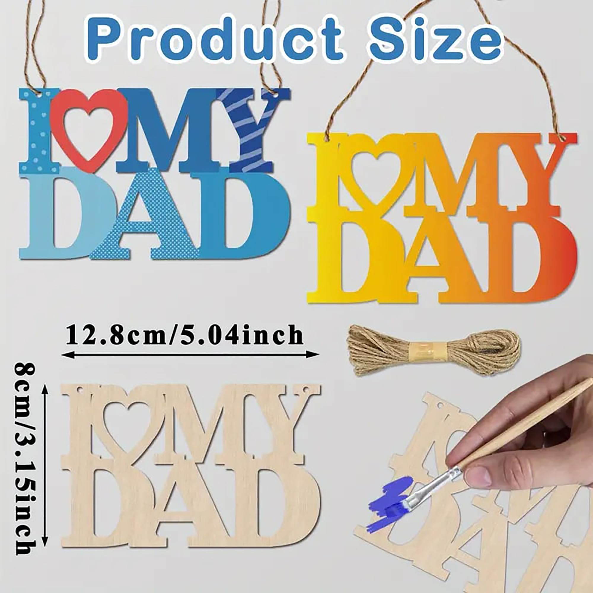 Bulk pack DIY wood cutouts for Father's Day gifts