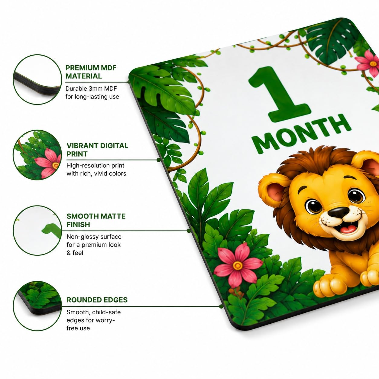 1 to 12 month baby milestone cards