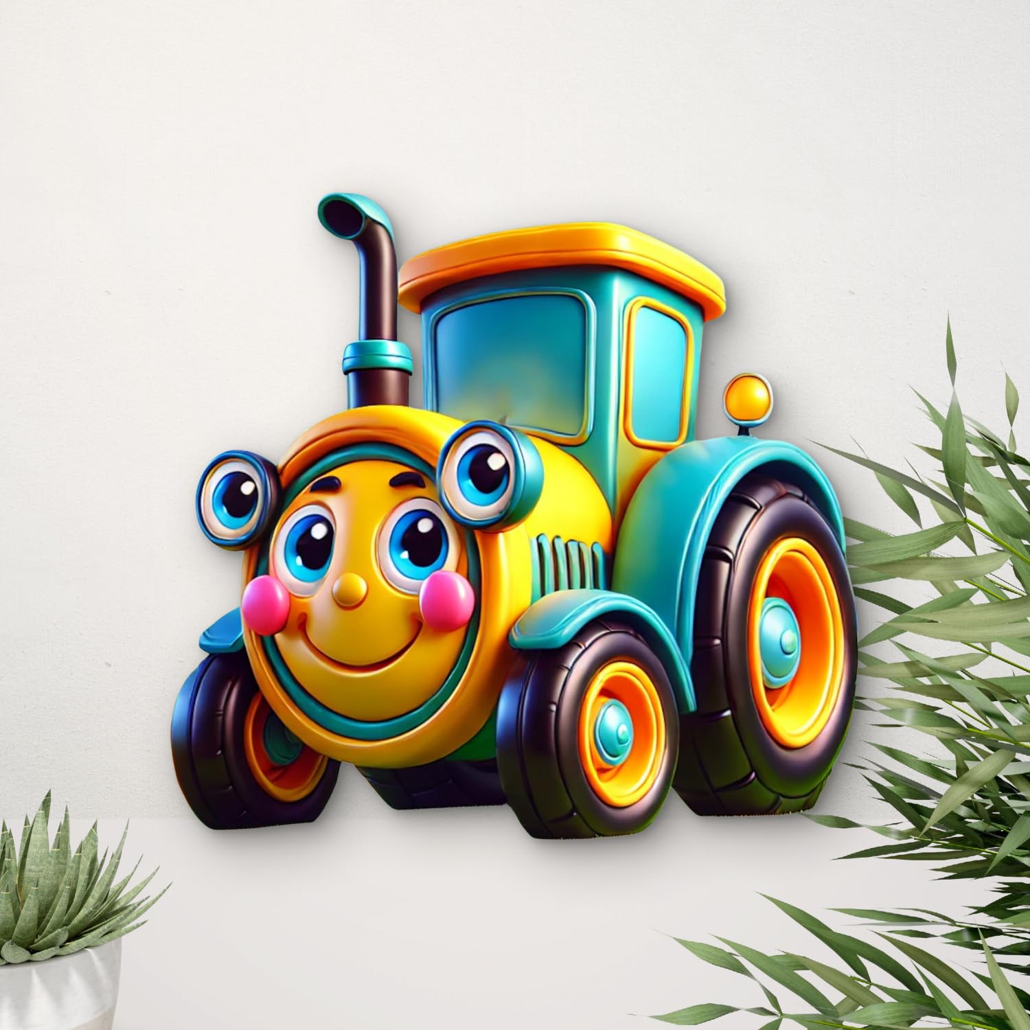 colorful mdf farm equipment shapes for rustic theme