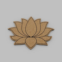 Brown lotus flower-shaped object on a gray background