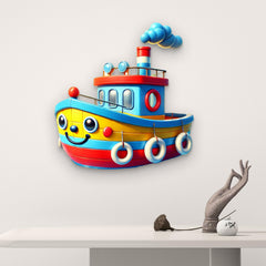 colorful mdf boat shapes for ocean themed playroom