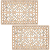 Cliths 2 Pcs Rectangular Wooden Bag Bases Unfinished Knitting Storage Bag Bottom for DIY Crafting & Weaving MDF Board