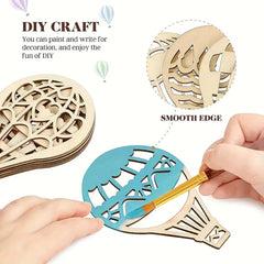 bulk pack wood hot air balloon cutouts for painting art