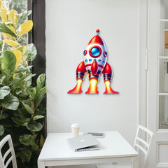 removable 3d rocket cutouts for nursery space theme