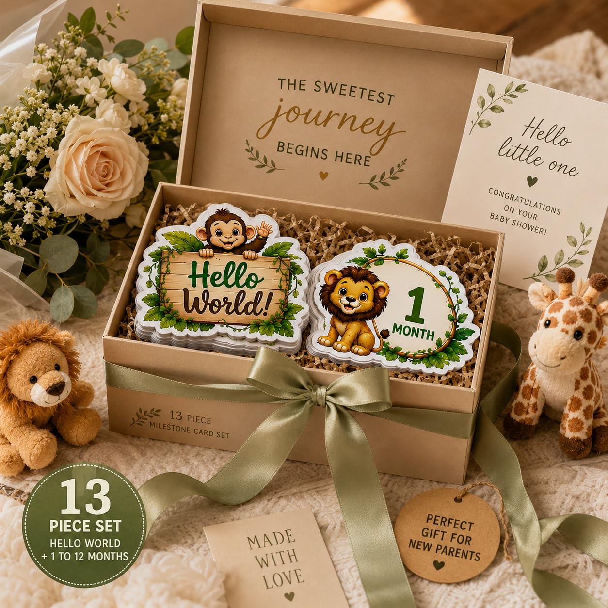 newborn monthly photo prop cards