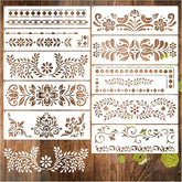 border stencils for crafts reusable set
