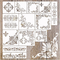 corner border stencils for crafts reusable