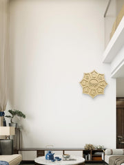 American Elm 1Pcs 2 Layer Ashtavinayak Ganpati Mandala Wall Art Pine MDF Hindu Festival Decor Unfinished Wooden Mandala Art (12 inch)