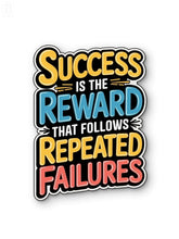 American Elm Motivational Wall Quote Success Is the Reward That Follows Repeated Failures MDF Wall Art for Office, Home