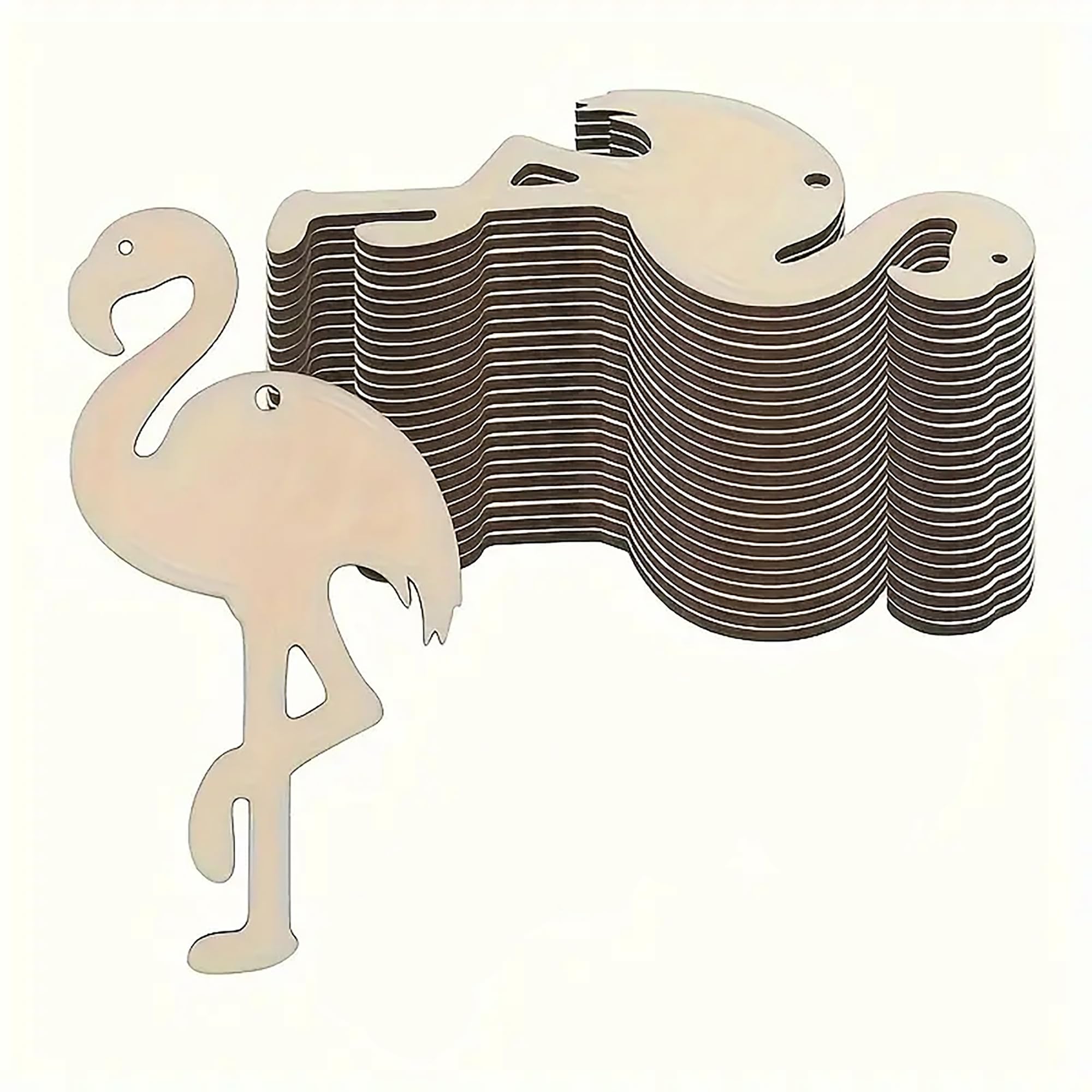 Bulk pack DIY wood flamingo cutouts for tropical décor