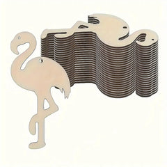 Bulk pack DIY wood flamingo cutouts for tropical décor