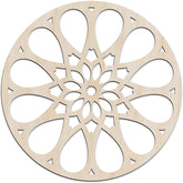 American Elm Mandala Wall Art Floral Circular Design Rustic Petal Motif Wall Decor for Home