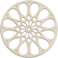 American Elm Mandala Wall Art Floral Circular Design Rustic Petal Motif Wall Decor for Home