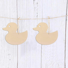 wooden duck ornaments for birthday and wedding decor