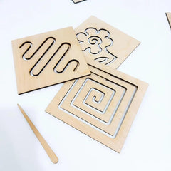 montessori wooden tracing stencils
