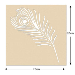 Cliths Wooden Rangoli Set for Diwali DIY Decor Peacock Feather & Diya Design Cutouts for Painting, Home Decoration, Festival Crafts