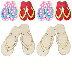 wooden flip flop craft cutouts diy beach theme decor mdf nautical wedding decoration ideas