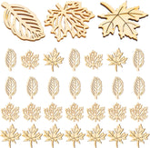 Cliths 20 Pcs Maple Leaf Wood Cutouts Hollow Out DIY Craft Shapes for Fall Decor, MDF Wood Slices Unfinished Ornaments