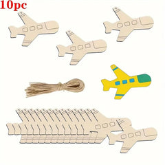 Blank wooden airplane cutouts