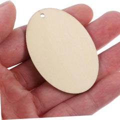 Cliths Pack of 20 Wood Earring Blanks Teardrop & Oval Shapes Pine MDF Pendants for DIY Jewelry Making Craft Supplies