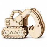 excavator wooden cutout for diy craft