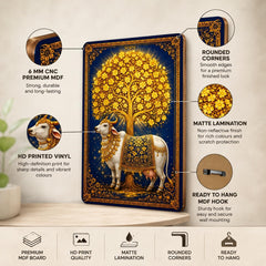 kamdhenu cow traditional wall painting