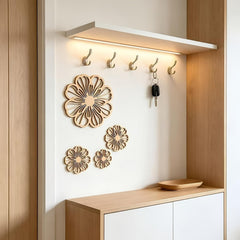 unfinished wooden flower cutout for diy art