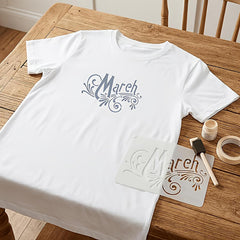 reusable month lettering stencil