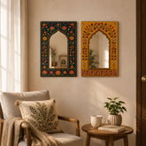 Pack of 2 Jharokha Mirror Wall Decor for Home