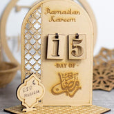 Cliths Wooden Ramadan Calendar Islamic Table Decor Eid Mubarak Sign Countdown Decoration DIY Muslim Gift