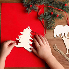 Whittlewud Pack of 30 Wooden Animal Forest Cutouts Wood Cutouts to Paint Animal Shapes Wooden Crafts