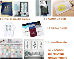 Easy-use adhesive stencil for painting and printing