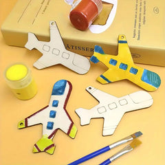 Bulk pack DIY wooden aircraft shapes for children's art