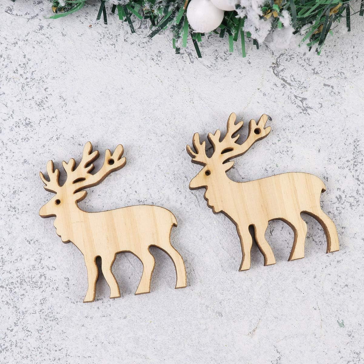 wooden reindeer tree hanging decorations
