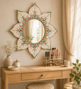 flower design acrylic mirror wall panel