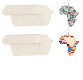 American Elm 50 Pcs Wood Earring Blanks Africa Shape MDF Earrings with Hooks & Jump Rings for DIY Jewelry Making Dangle Earrings Craft