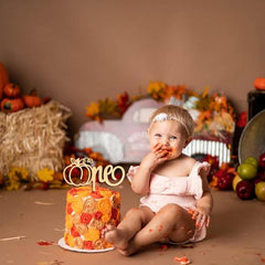 Cliths Little Pumpkin Wooden Cake Topper MDF First Birthday & Halloween Decor "One" Cake Topper for 1st Birthday Parties